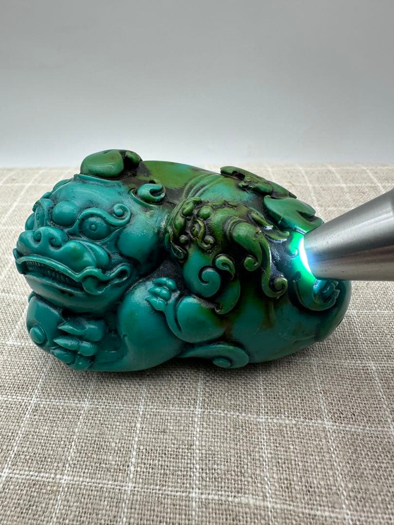 ☆天然石☆ ターコイズ 飾り アクセサリー 高磁石 精美雕刻（ひきゅう）大振