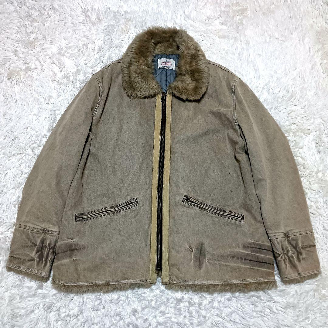 AVIREX　フライトジャケット　ミリタリー　B-3　ファー　4L　大きいサイズ