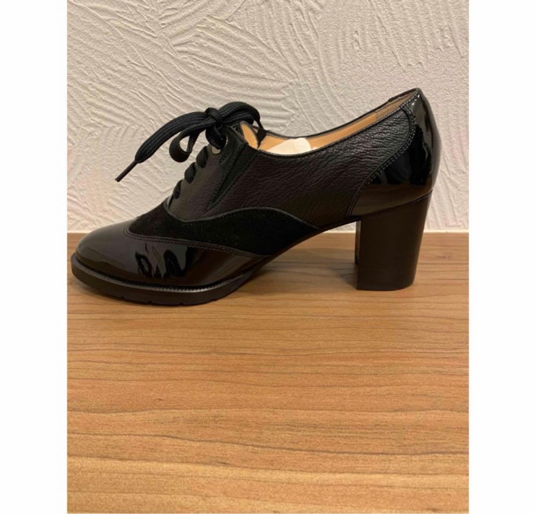 銀座ヨシノヤ　レースアップシューズ　美品　新品　22.0