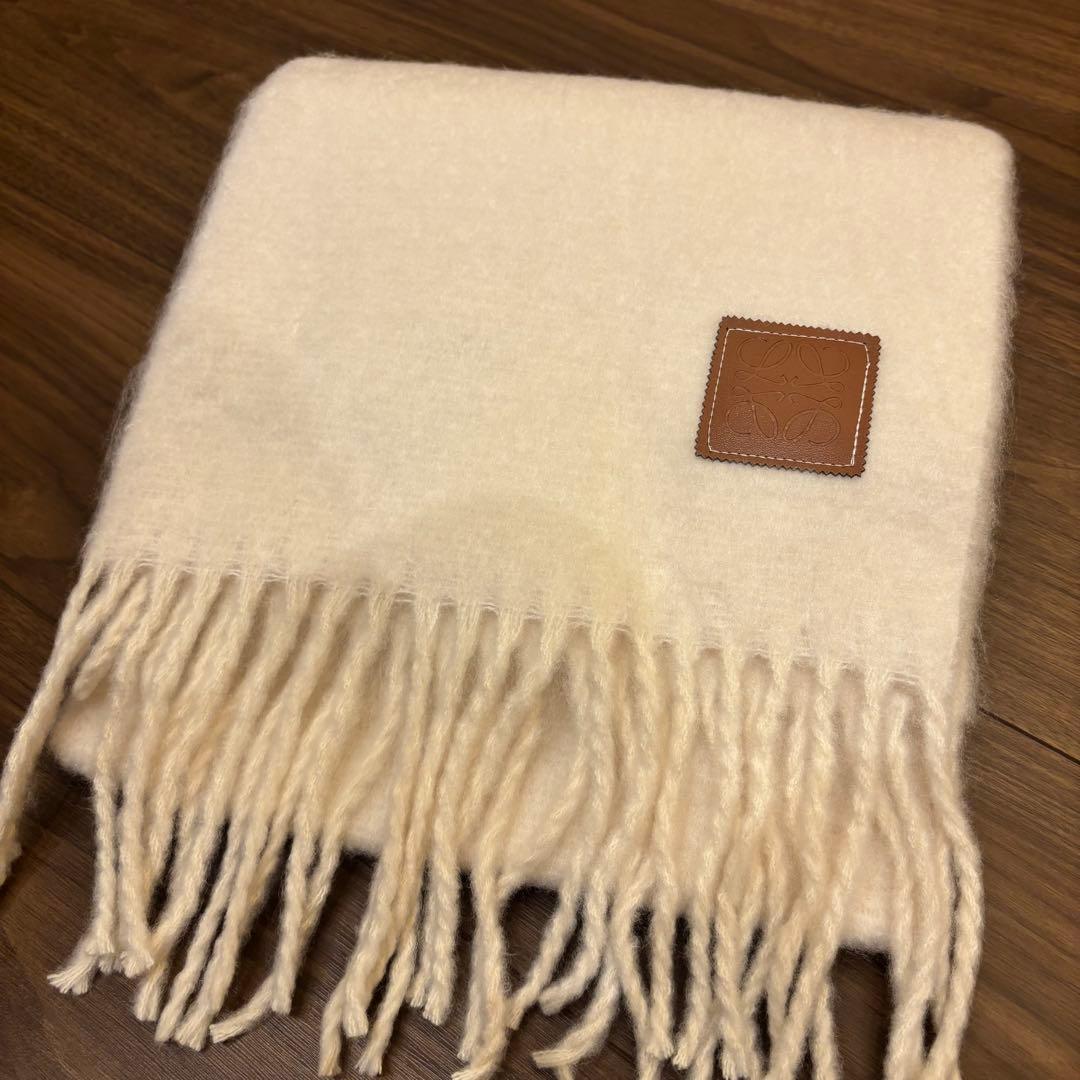 白 マフラー ホワイト