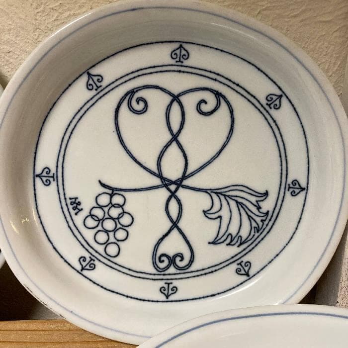 ★4枚セット★無汸庵 綿貫宏介 絵皿 魚・葉っぱ・鳥・葡萄