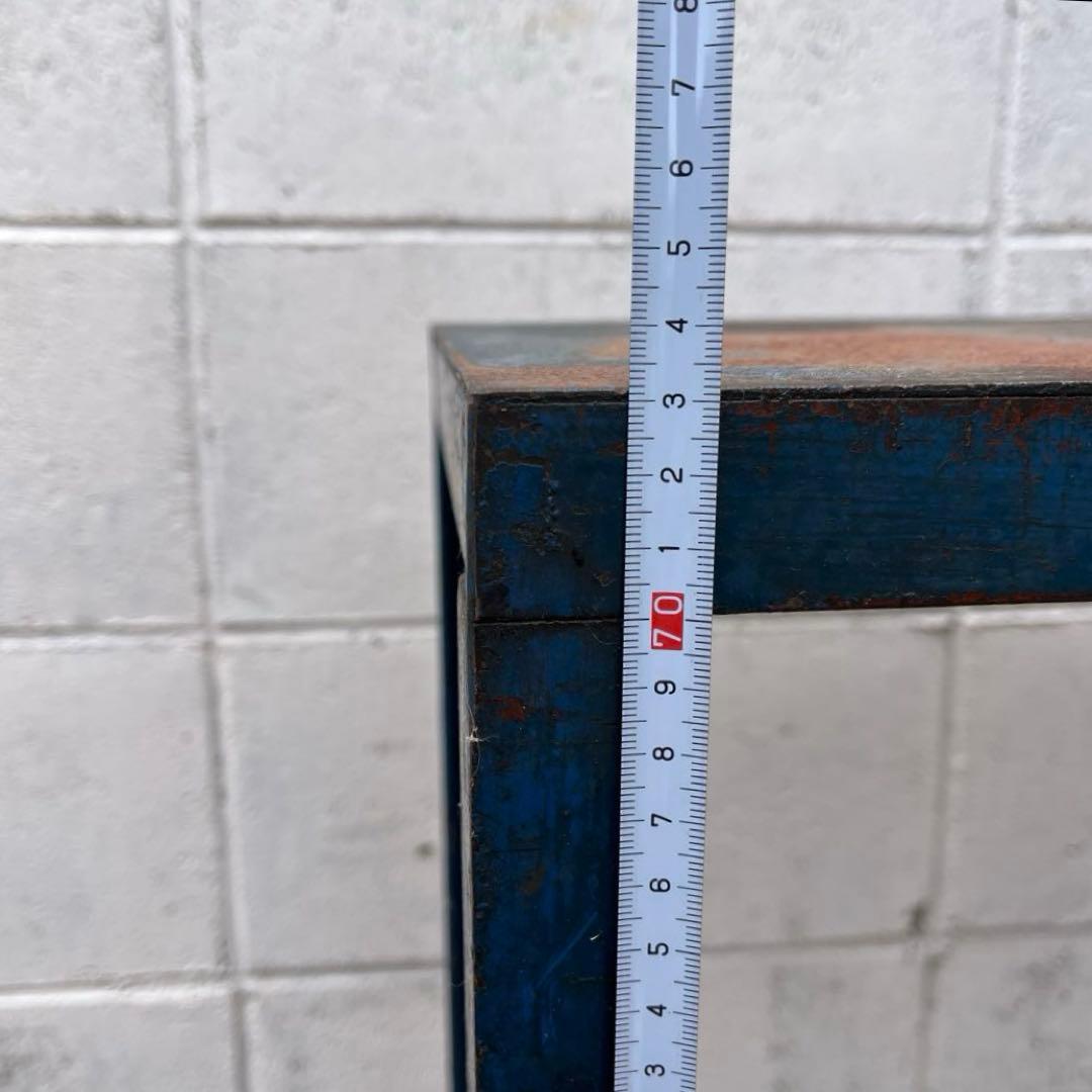 インダストリアル工業系◼︎鉄アイアン製 キャスター付き 作業台 ワークテーブル