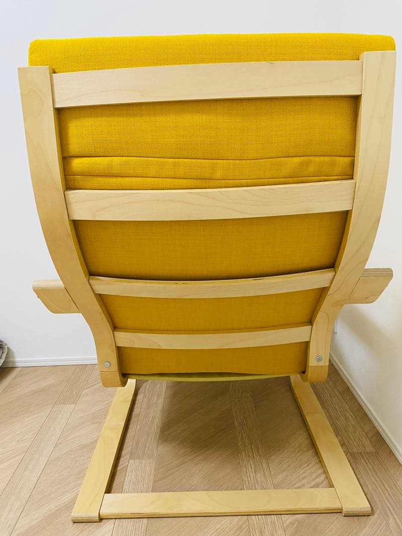 【IKEA ポエング】　イエロー　※組立て済み・送料込み