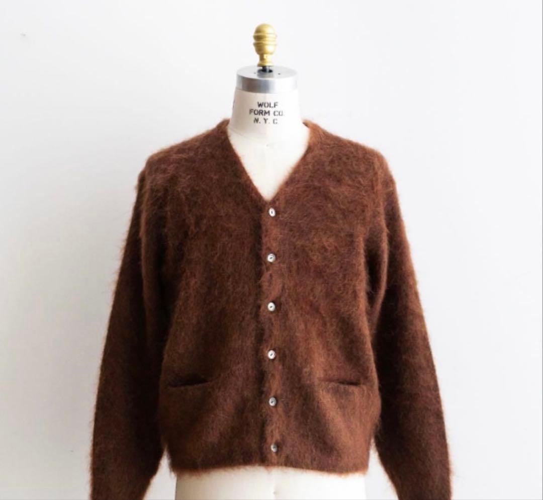 新品　a.r.p モヘアカーディガン　ブラウン　mahogany brown