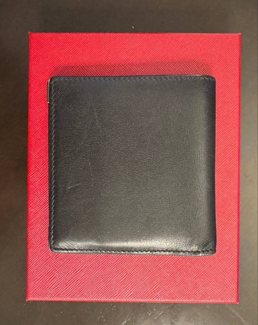 【美品】Cartier 二つ折り財布&ケースセット　ブラック レザー