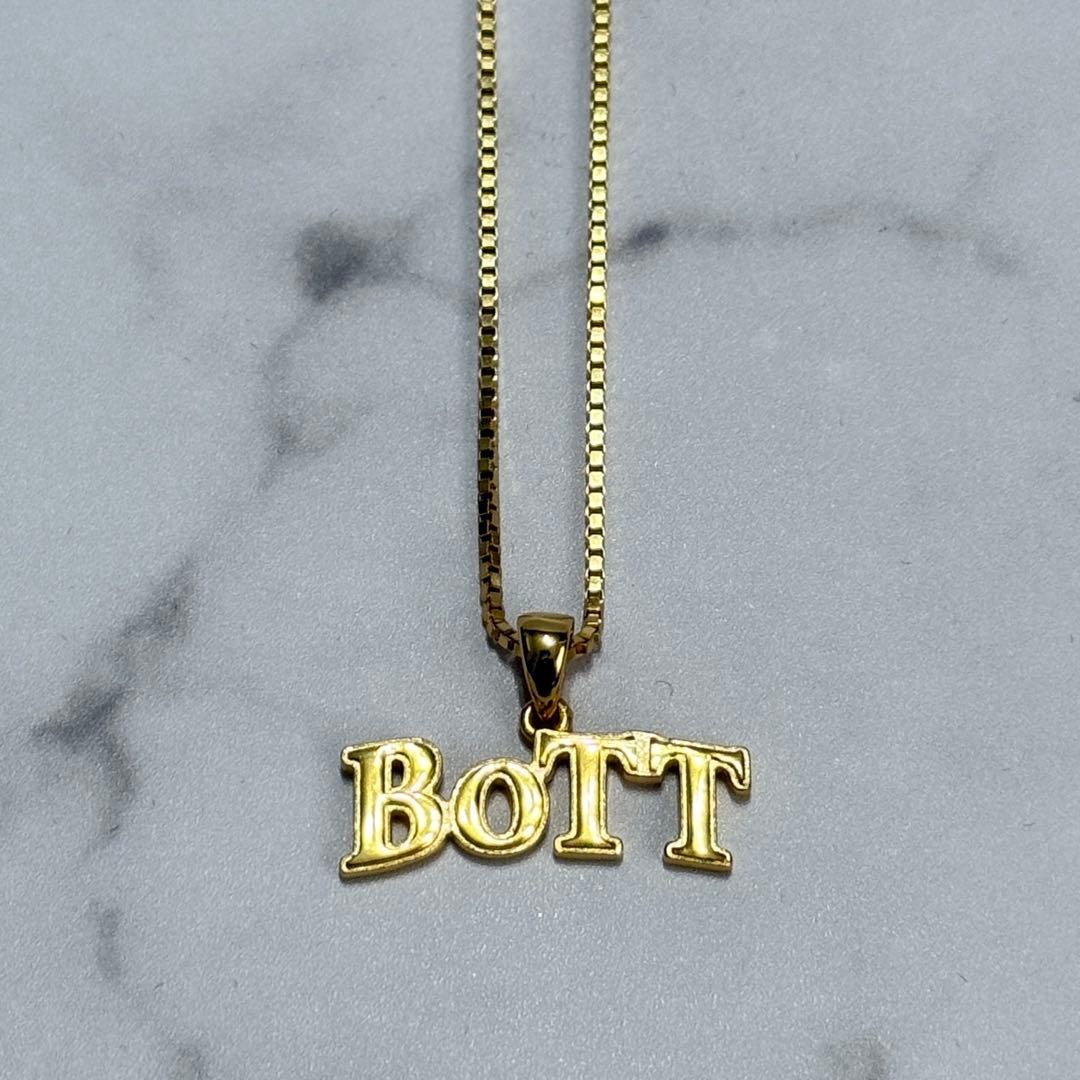 【未使用品】 BoTT ゴールドコーティング加工 ロゴ ネックレス SV925