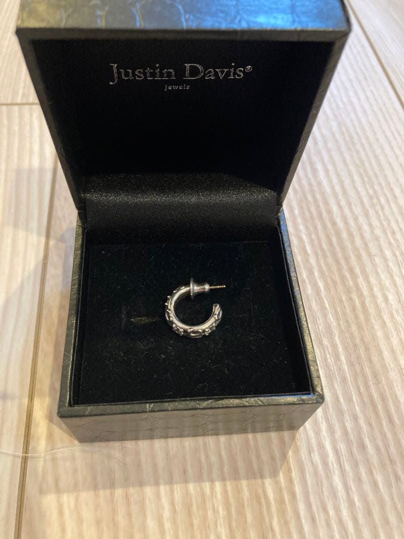 Justin Davis シルバー フープピアス