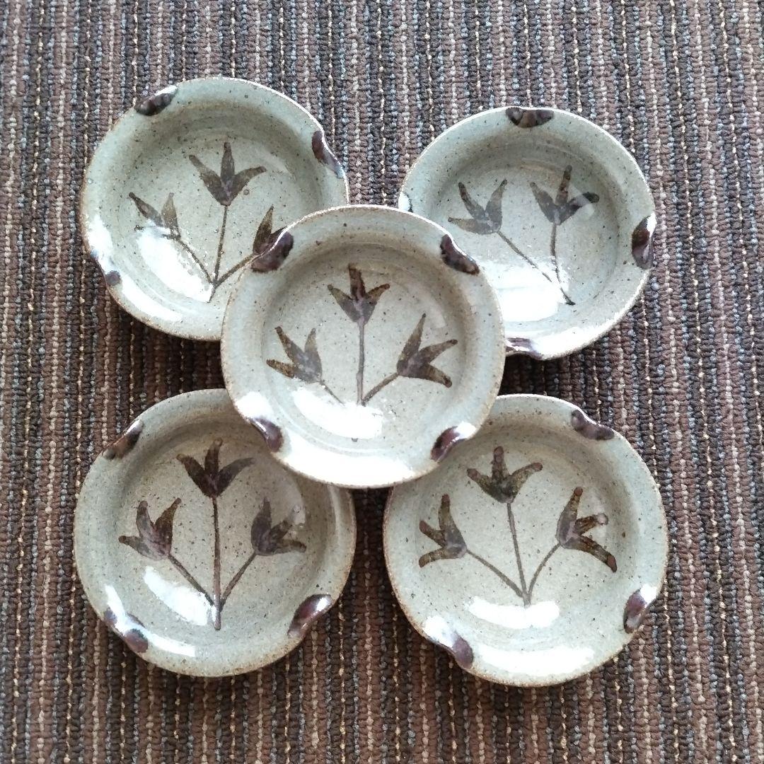 【美品】十三代中里太郎右衛門窯　絵唐津　銘々皿　５客　共箱