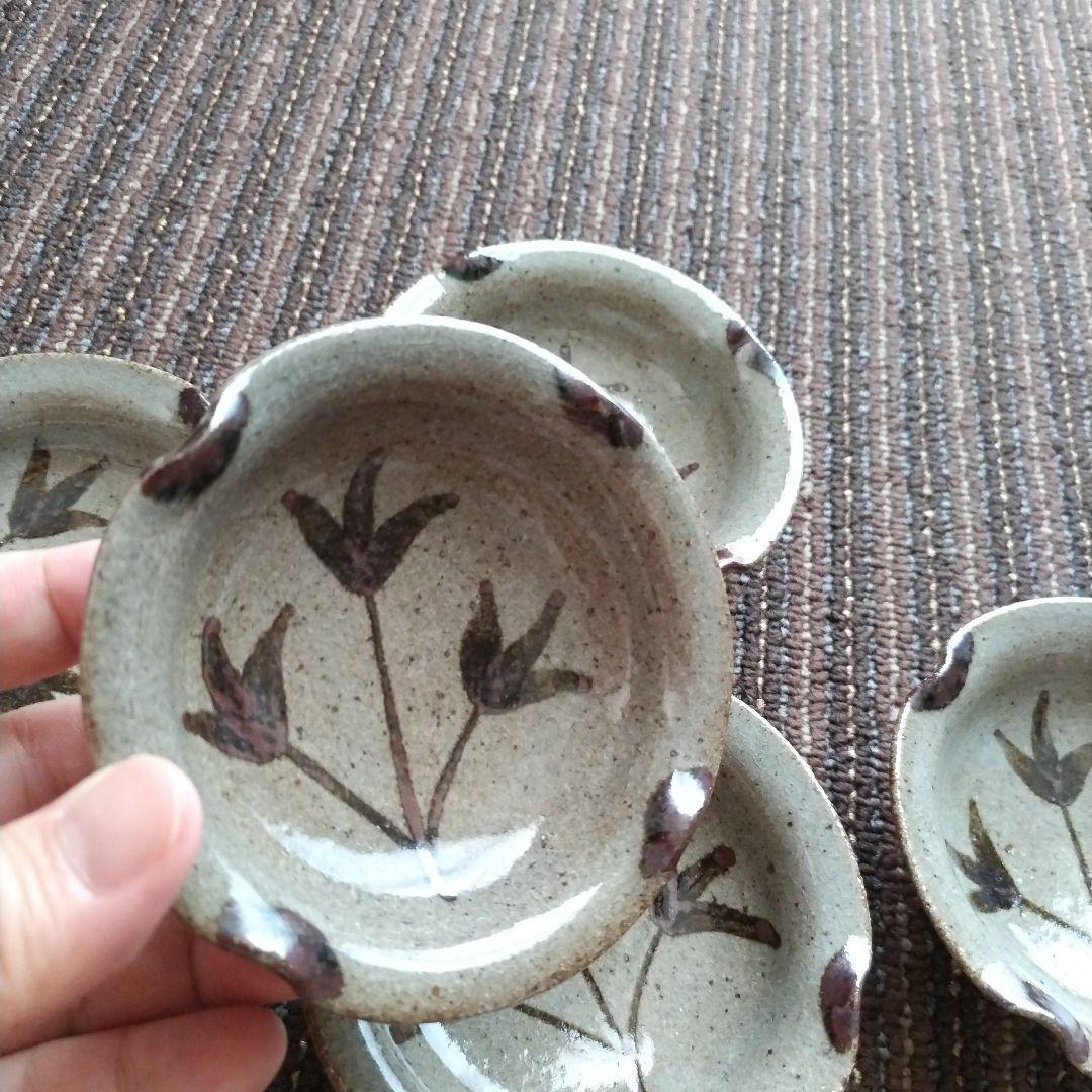 【美品】十三代中里太郎右衛門窯　絵唐津　銘々皿　５客　共箱