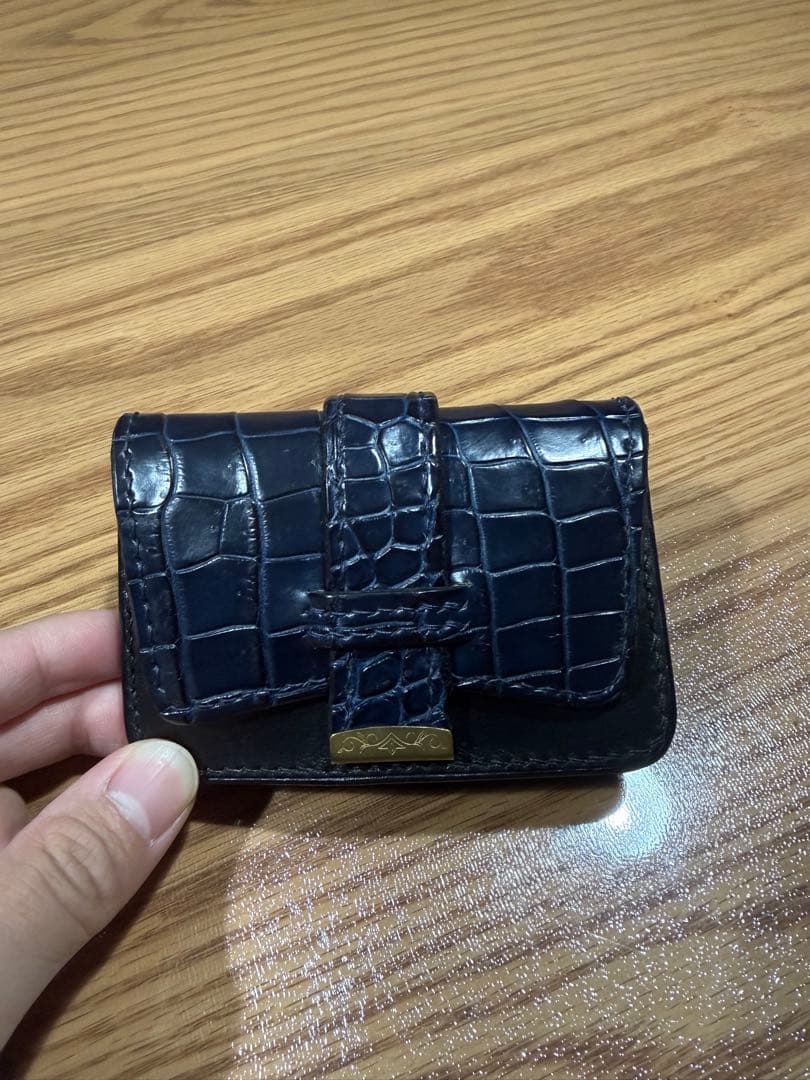 アディティブアンドライン　インディゴ　ポロサス　コンパクト財布