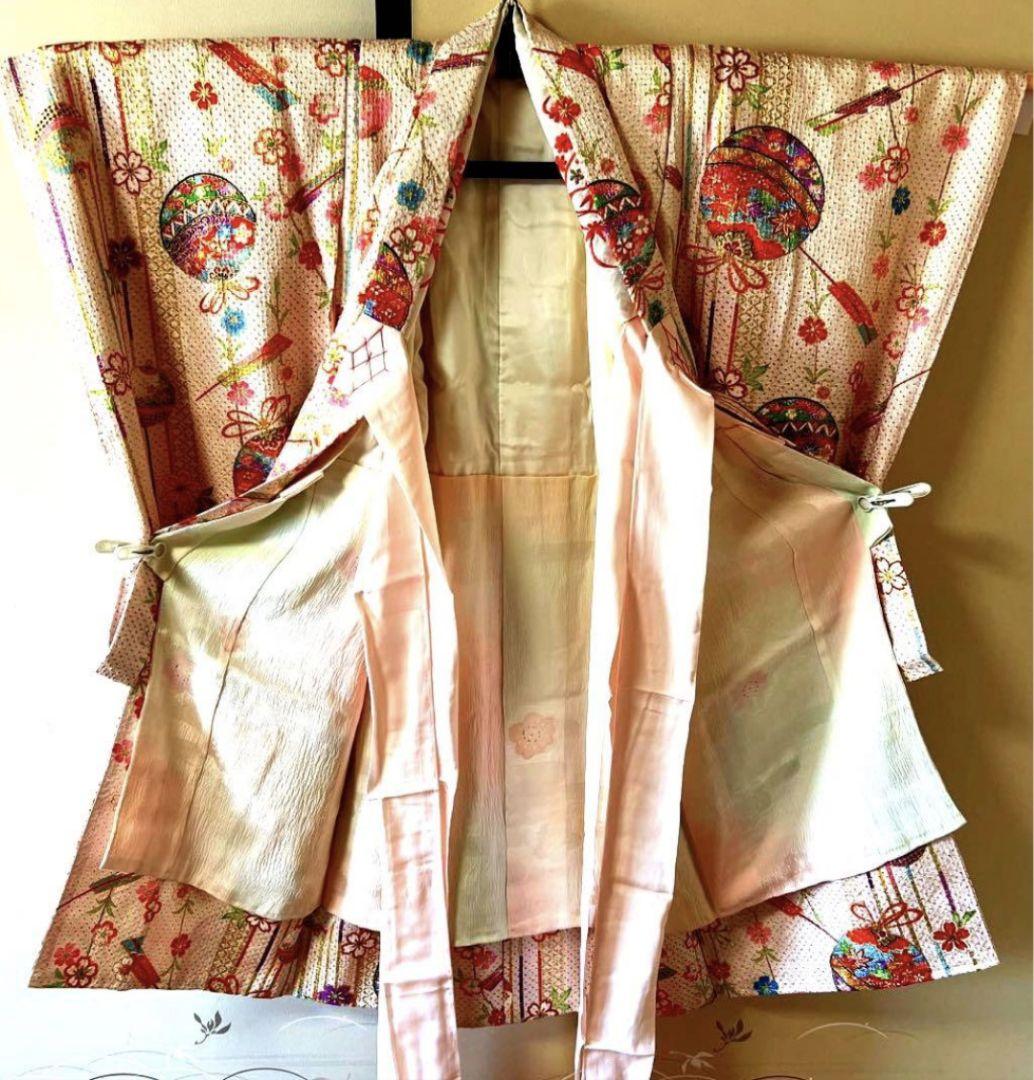 七五三 白 絞り 5歳 3歳 着物 正絹