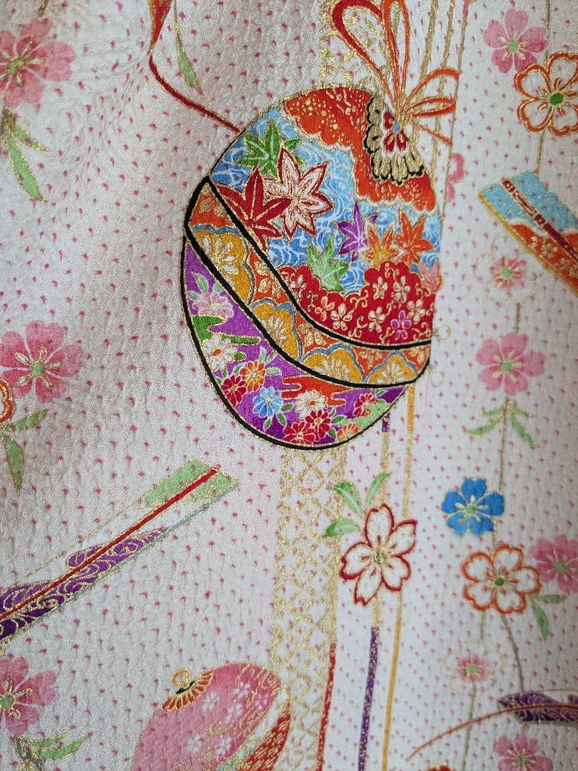 七五三 白 絞り 5歳 3歳 着物 正絹