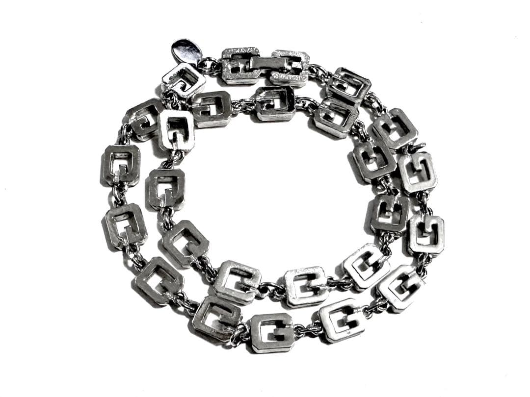 Givenchy シルバー 2連 ブレスレット ネックレス G ロゴ チョーカー