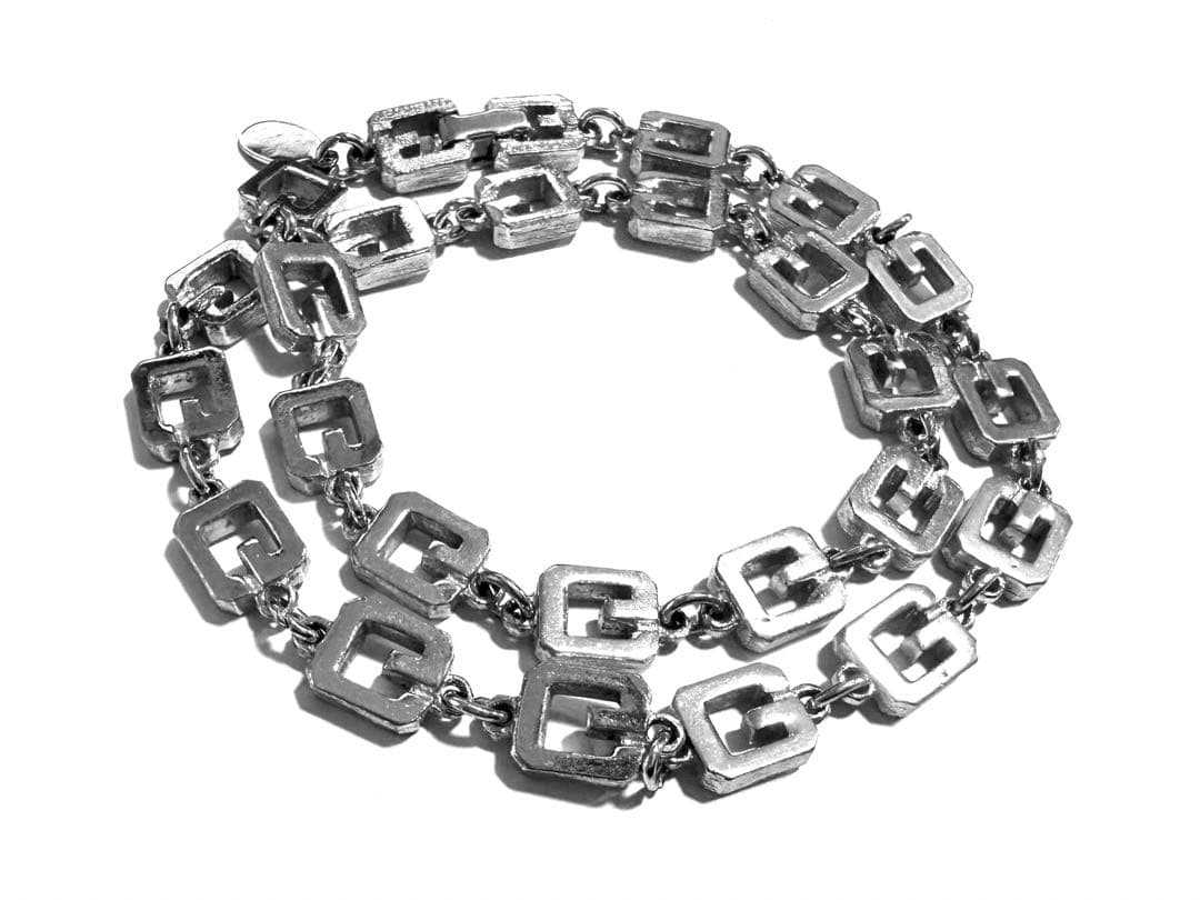 Givenchy シルバー 2連 ブレスレット ネックレス G ロゴ チョーカー