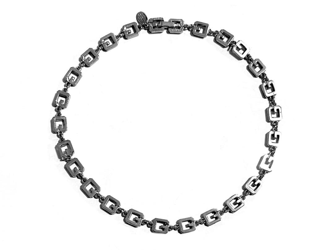 Givenchy シルバー 2連 ブレスレット ネックレス G ロゴ チョーカー