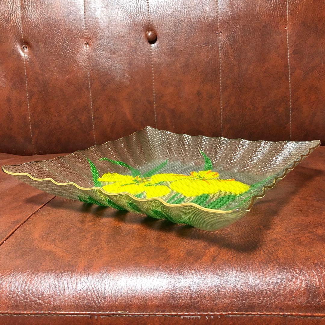 ■ガラス製　大皿プレート■オードブル・前菜・フルーツ・スイーツ・デザート・洋食器