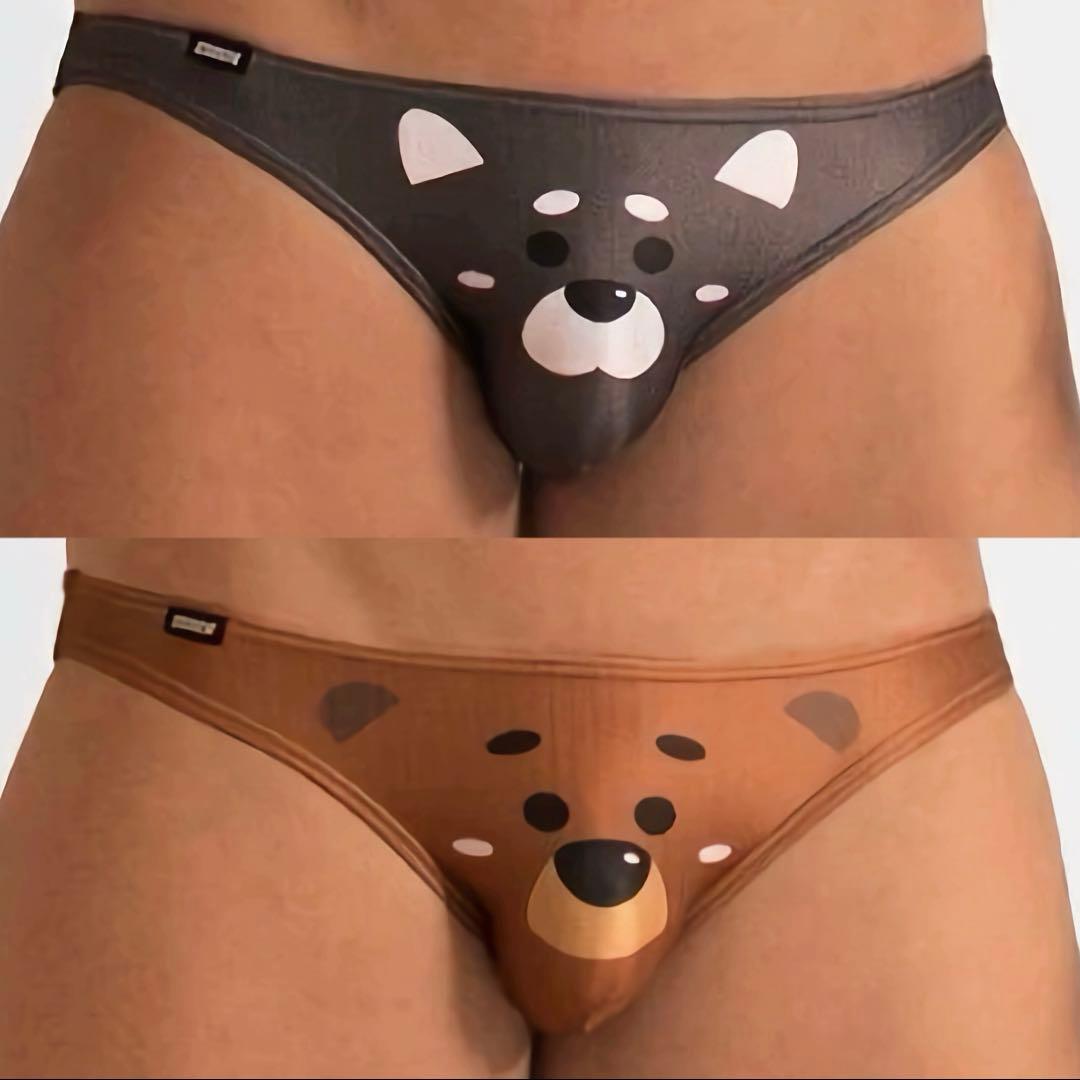 EGDE エッジ　ANIMAL FACE ビキニ　ローライズ　アニマル　M