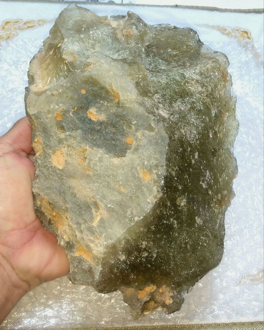 【博物館級】リビアングラス原石　クラスター　約３ｋｇ　超希少　ガラス　隕石