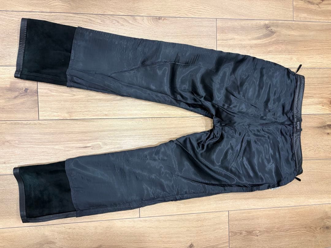 極美品☆BURBERRY BLACK LABEL ブラックレザーパンツ 79