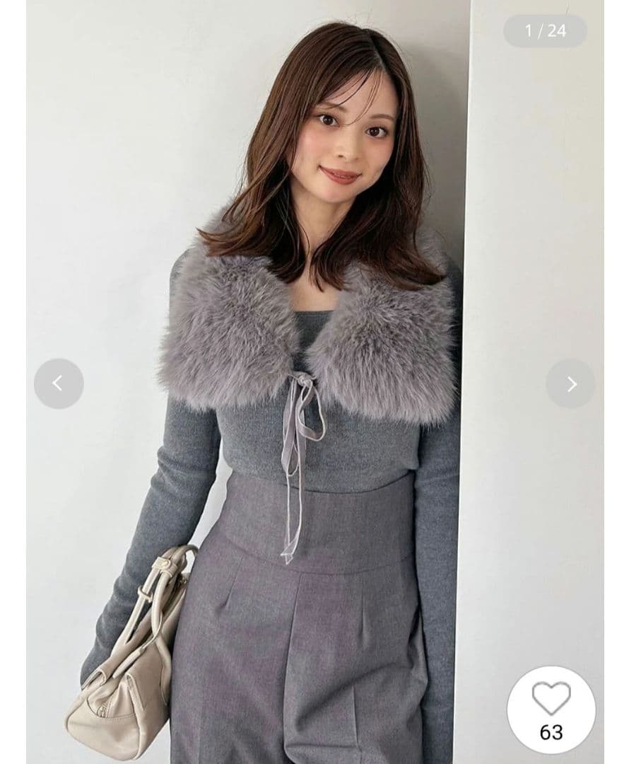 新品タグ付　ティペットファーニット　SNIDEL