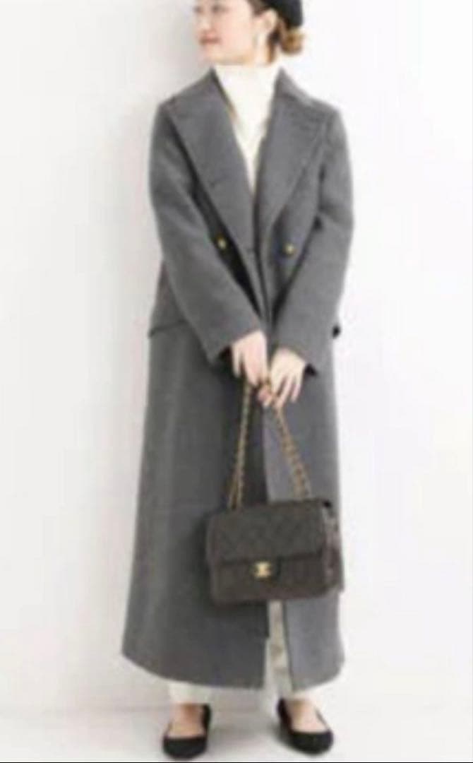 VERMEIL par iena メルトンミリタリー ロングコート 金ボタン