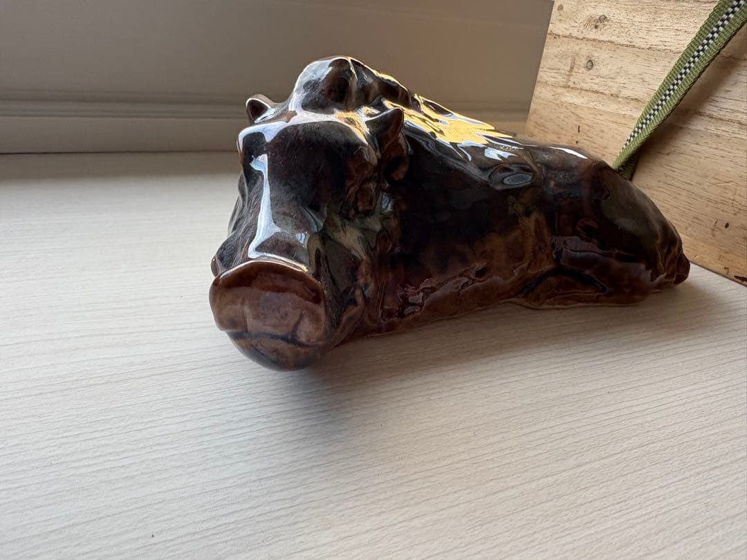 猪　いのしし　置き物　徳田八十吉