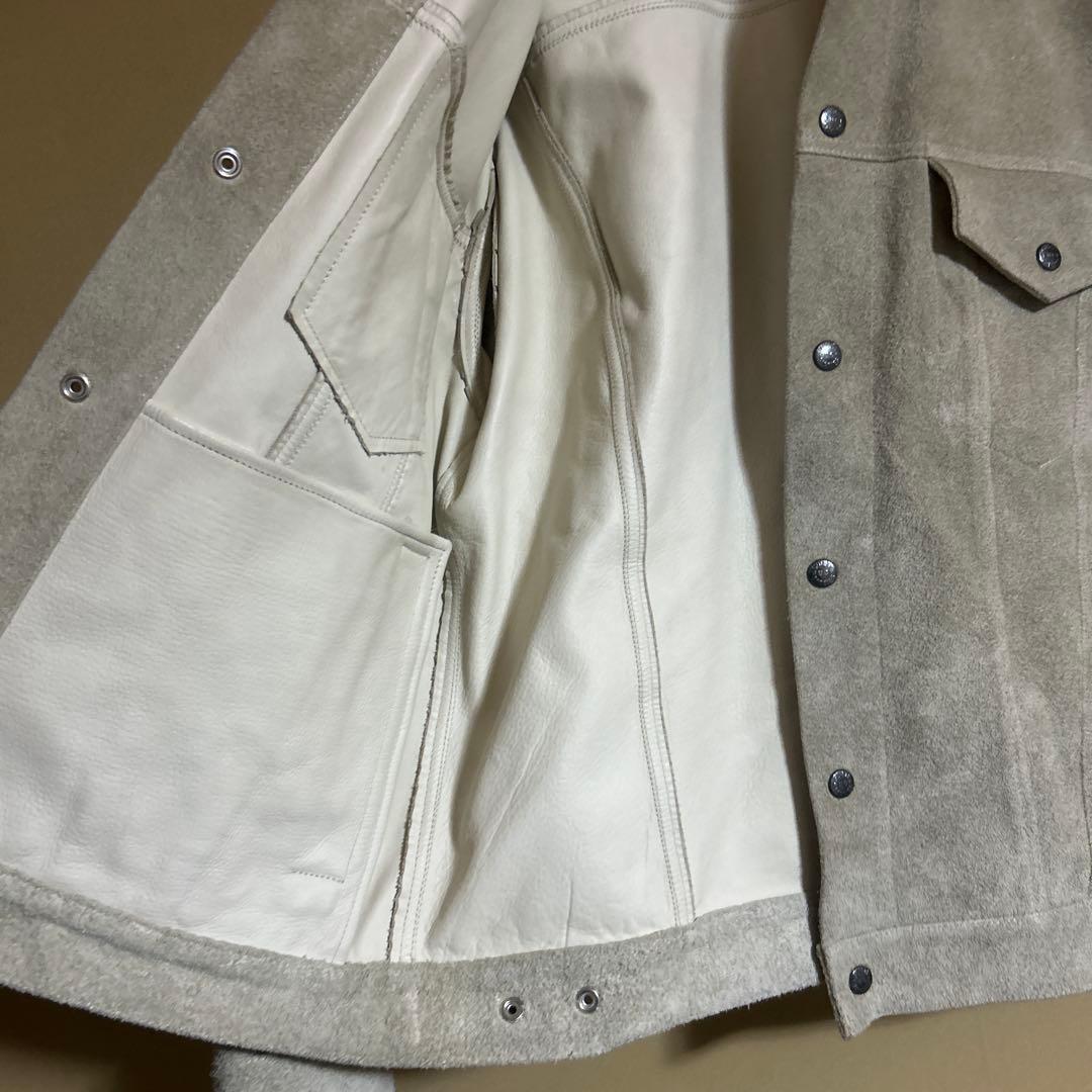 ジャケット・アウター wacko maria SUEDE LEATHER TRUCKERJACKET