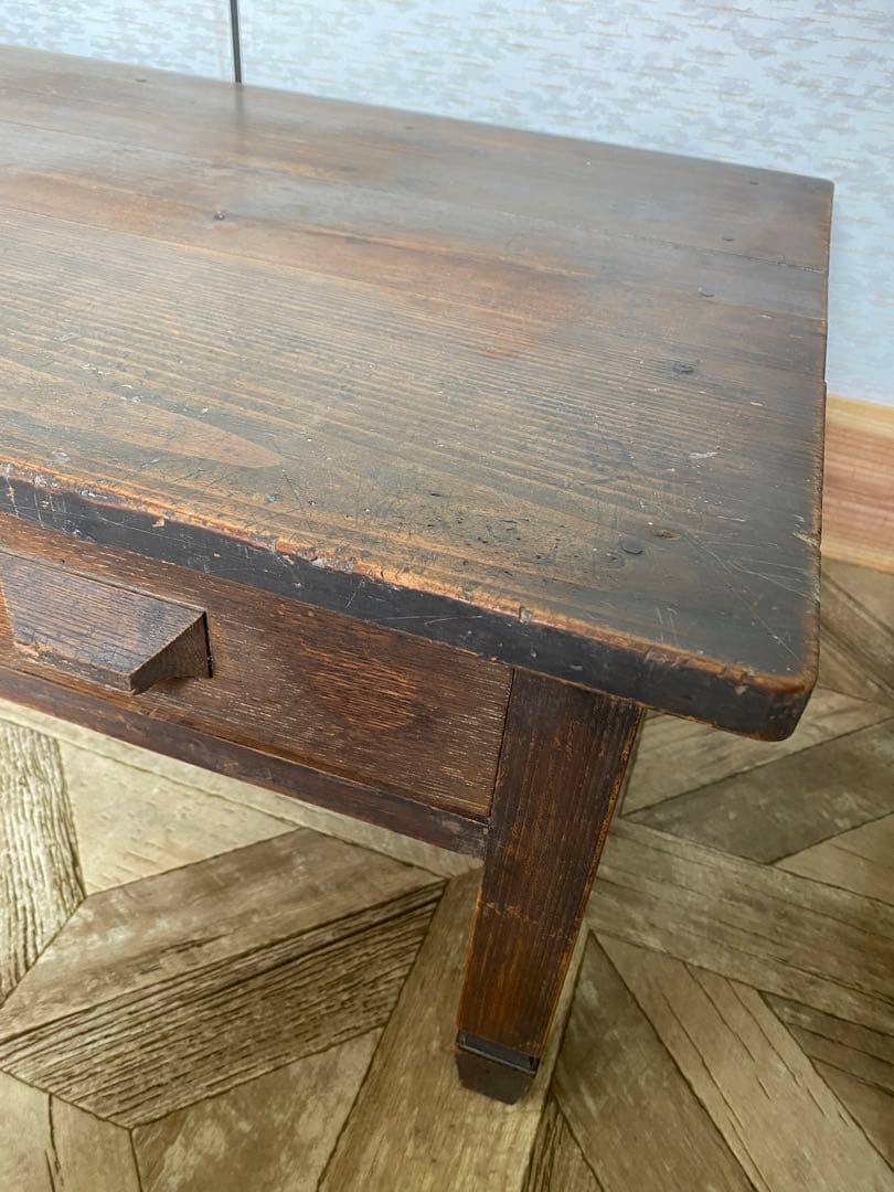 文机 テーブル　ローデスク 古道具　レトロ