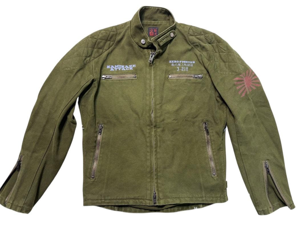 KAMIKAZE ATTACK フライトジャケット　零戦　カーキ　本格ライダース