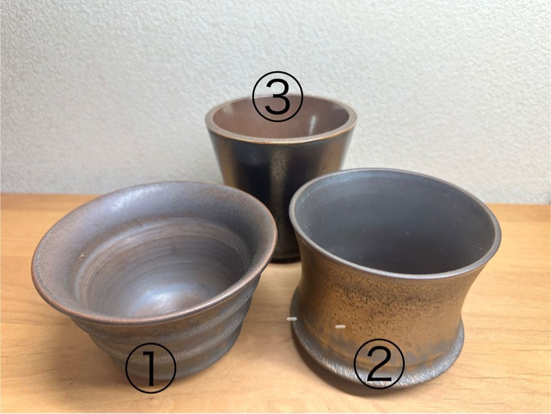 陶器製植木鉢 3個セット 多肉植物 塊根植物 超お得セット