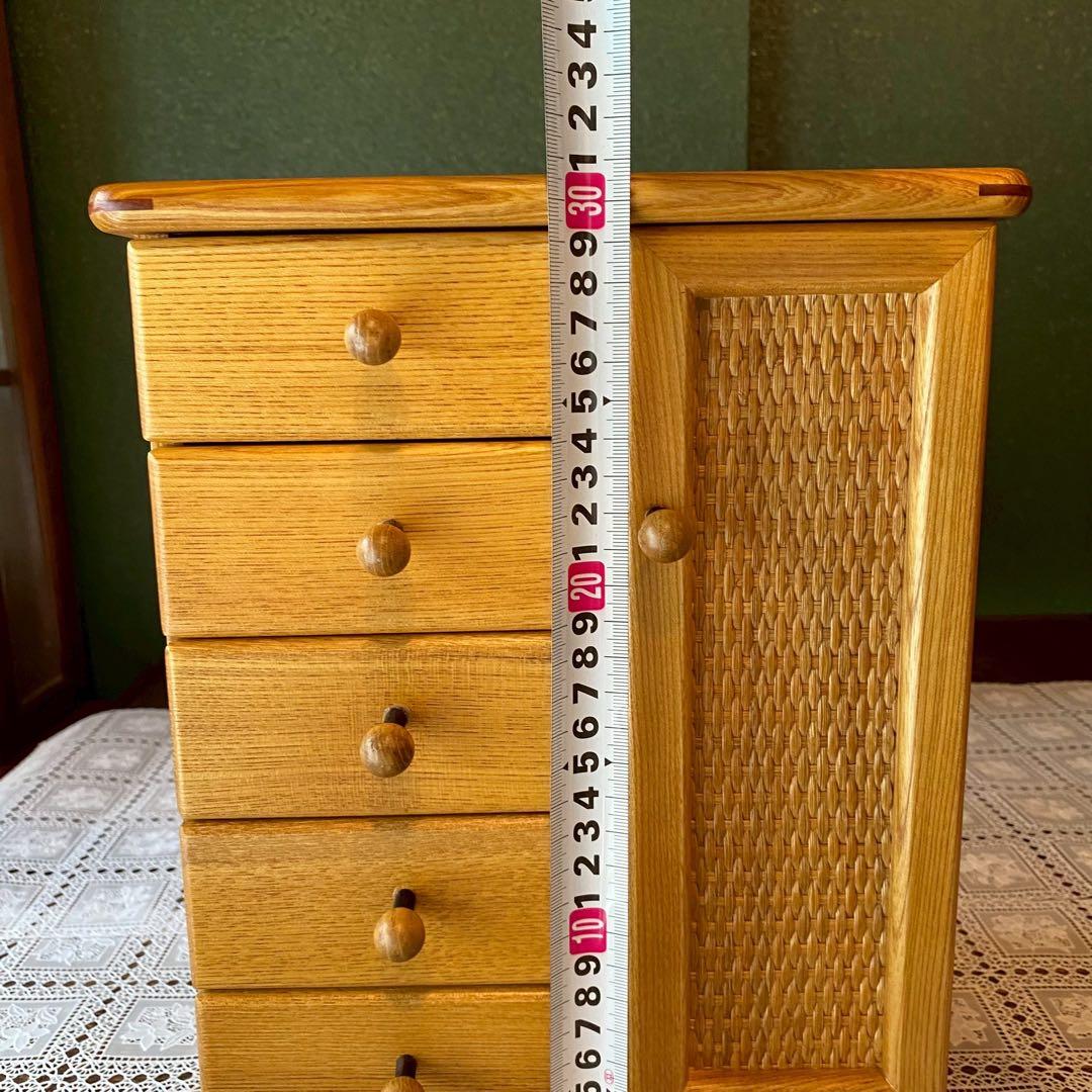 未使用 ジュエリーケース 籐 ラタン インテリア アンティーク 小物入れ