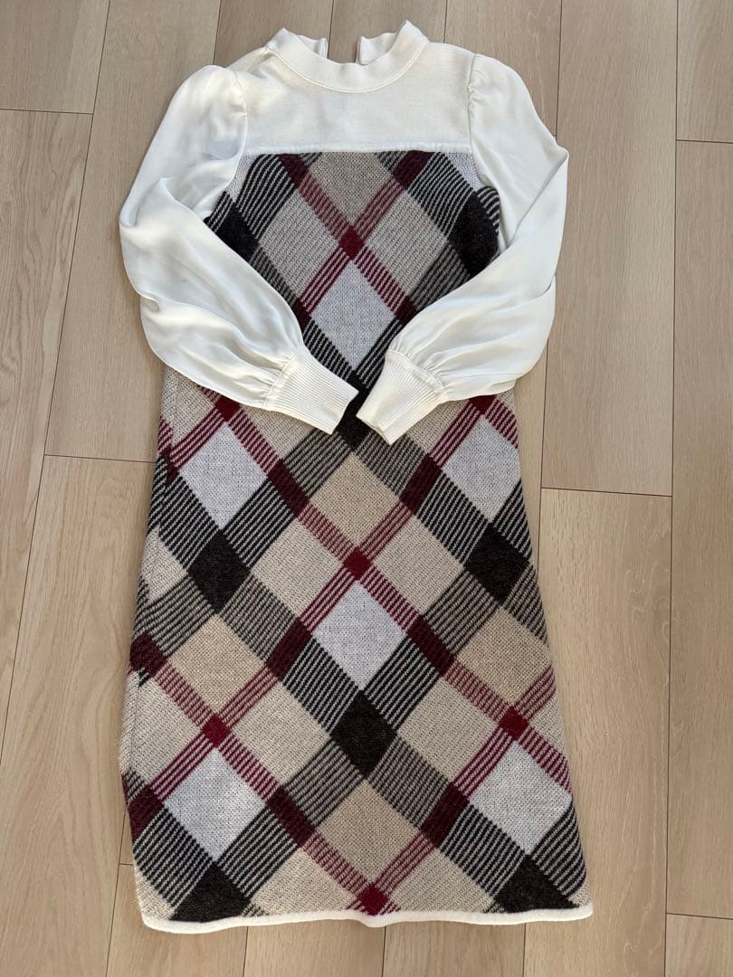 ブルーレーベル　bluelabelワンピース 長袖 ホワイト　試着のみ