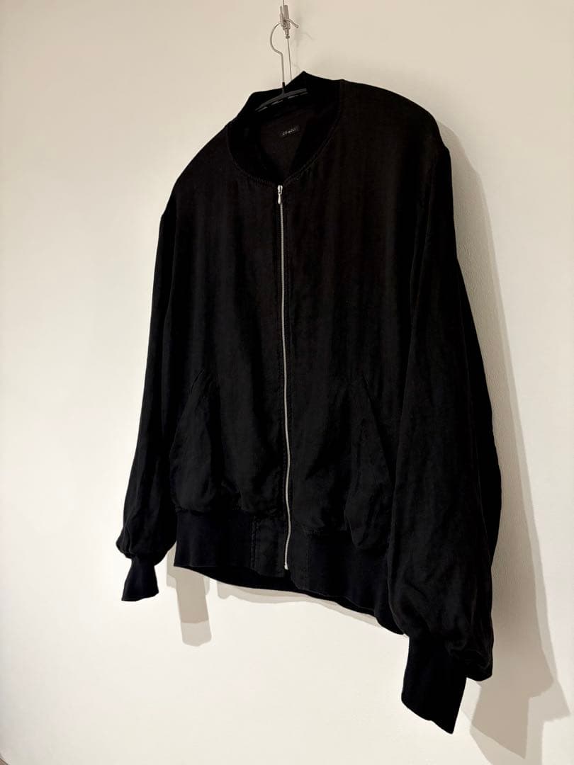 23SS COMOLI リネンWクロス ジップブルゾン BLACK 3