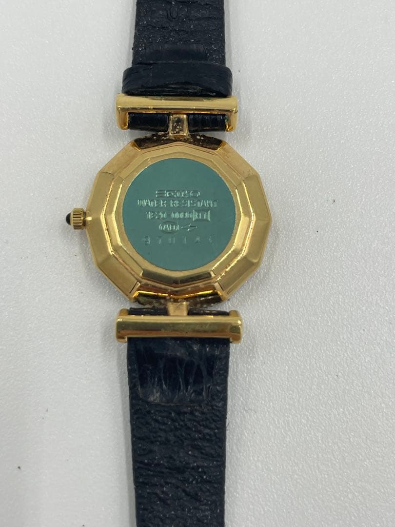 SEIKO レディース 腕時計 クオーツ ブラック×ゴールド 動作未確認 現状品