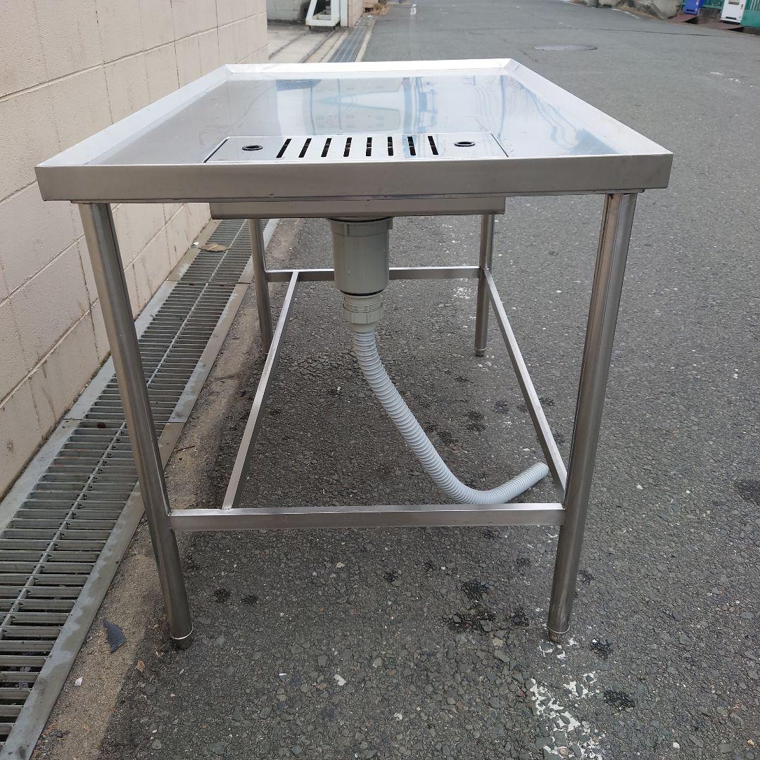 未使用 業務用 シンク付 ステンレス 作業台 水切り台 調理台
