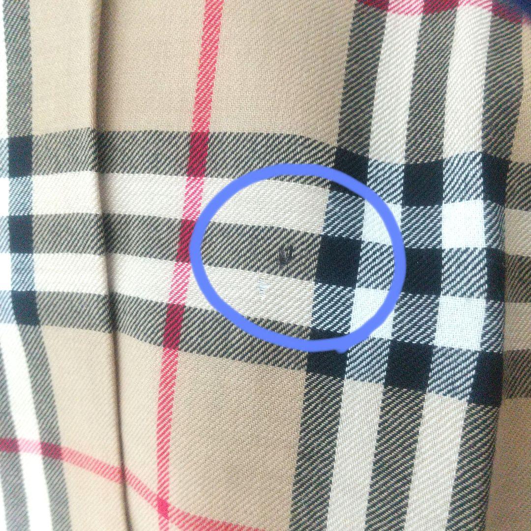 バーバリー ノバチェック スカート ベージュ ひざ下丈 プリーツ13BR難あり