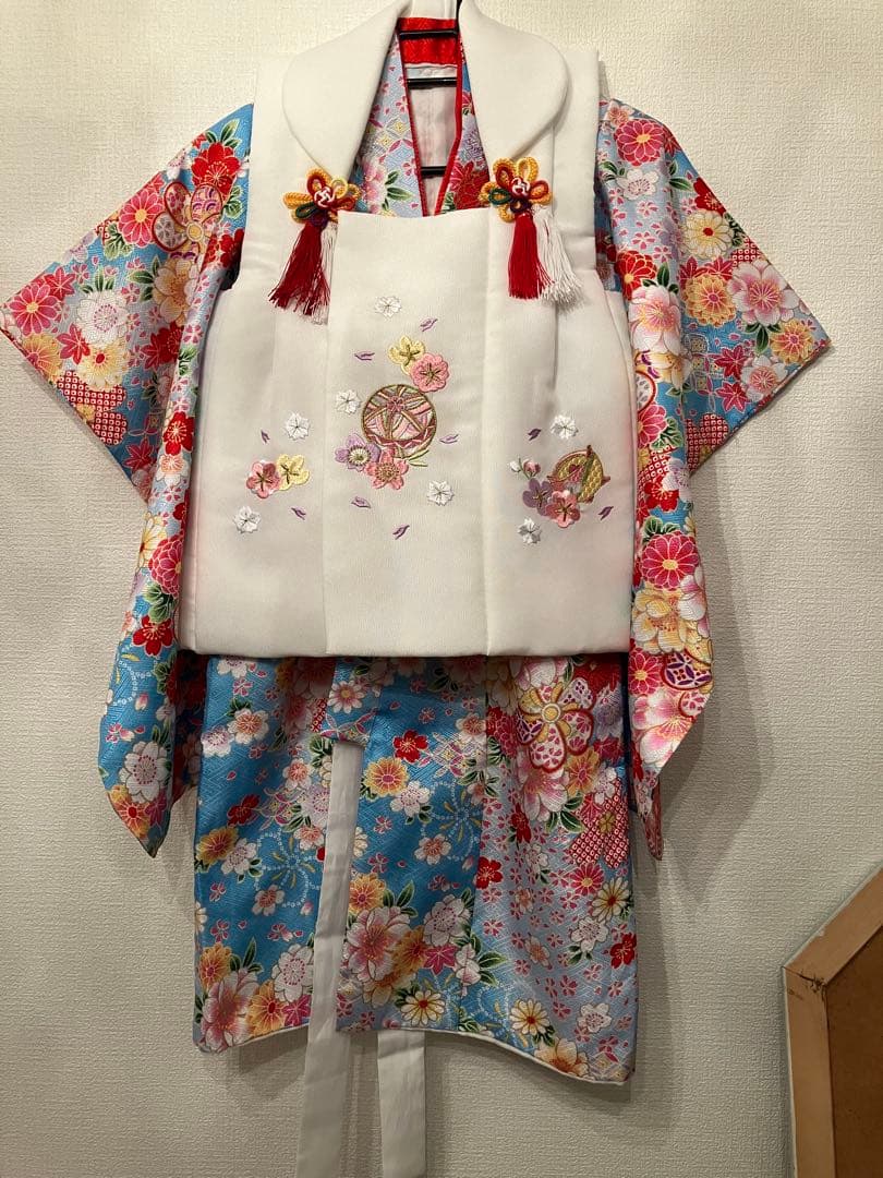 ３歳　七五三用着物と被布　6点セット　画像追加しました。