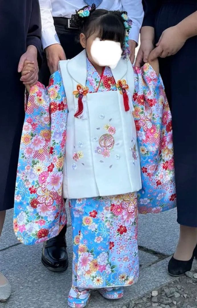 ３歳　七五三用着物と被布　6点セット　画像追加しました。