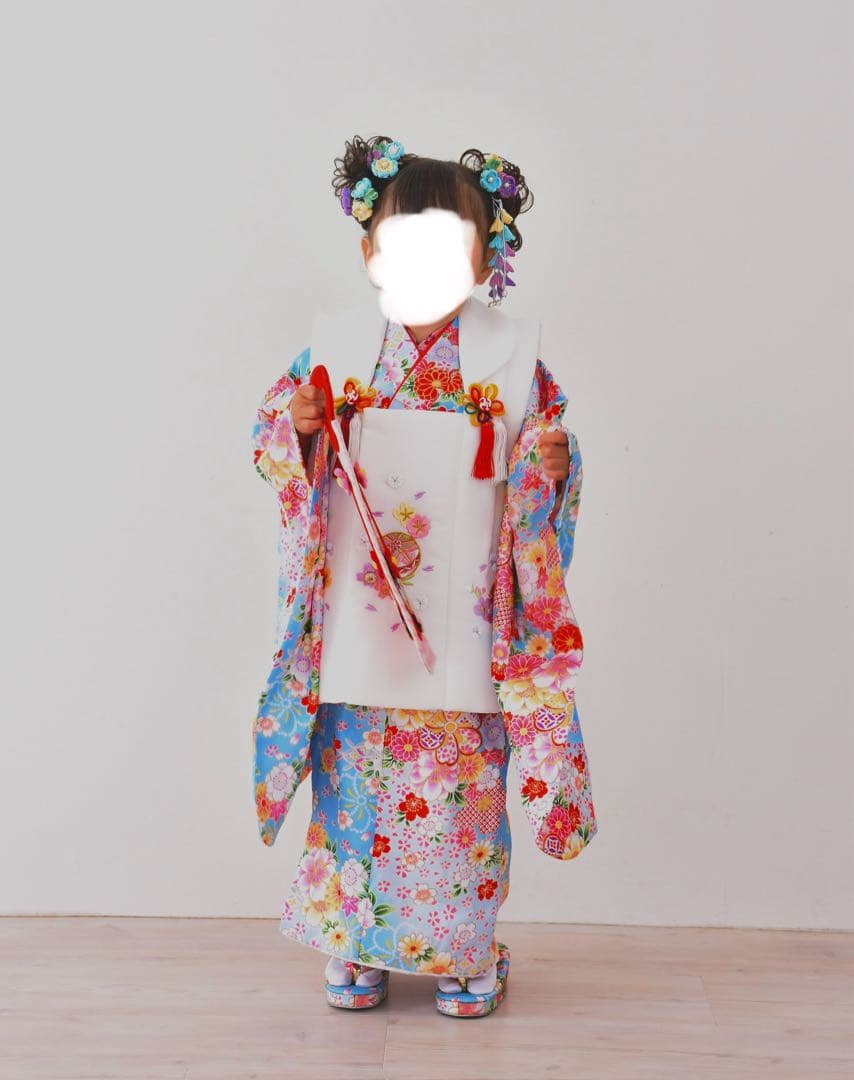 ３歳　七五三用着物と被布　6点セット　画像追加しました。