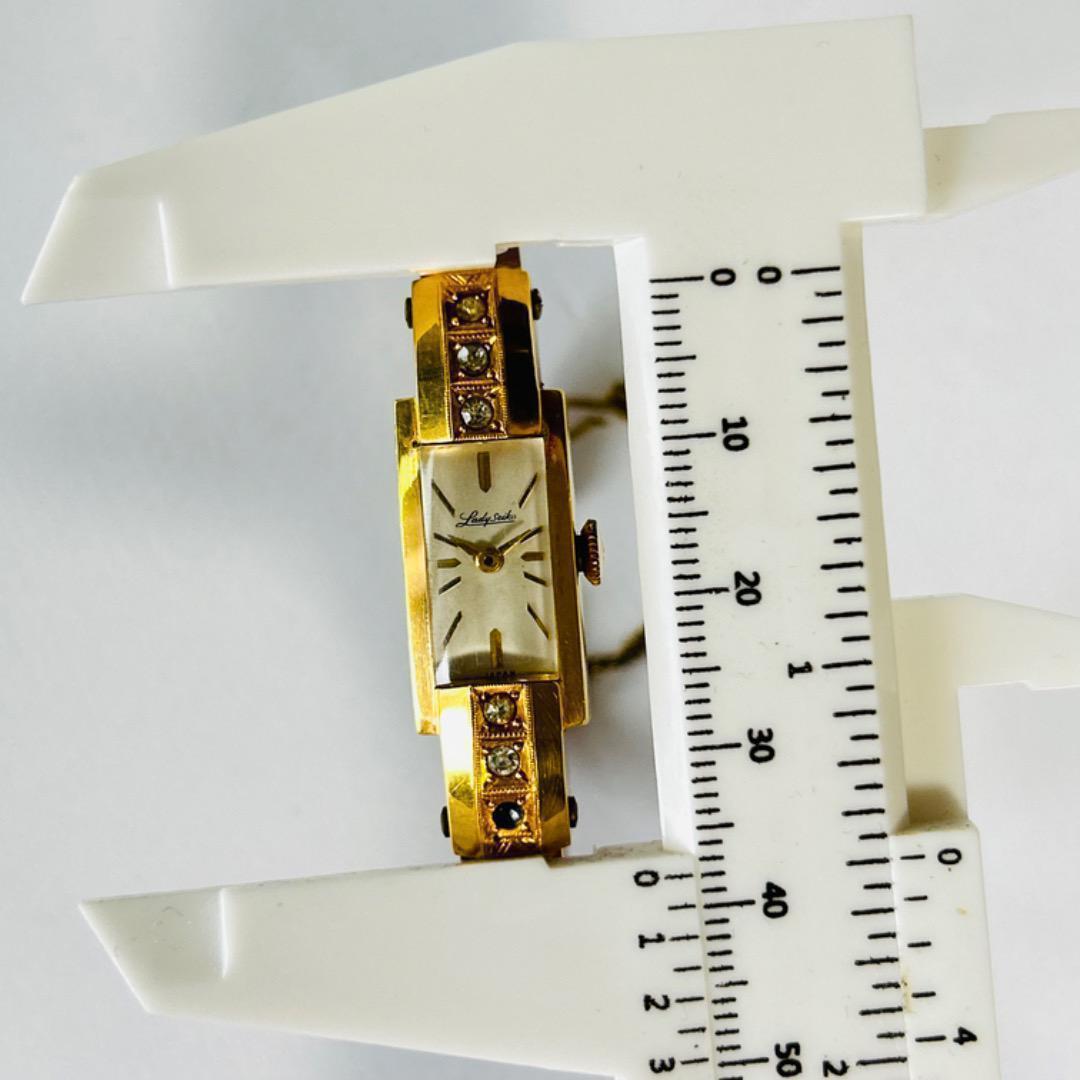 稼働 レディ セイコー SEIKO 手巻き 機械式 ゴールド 金 4012