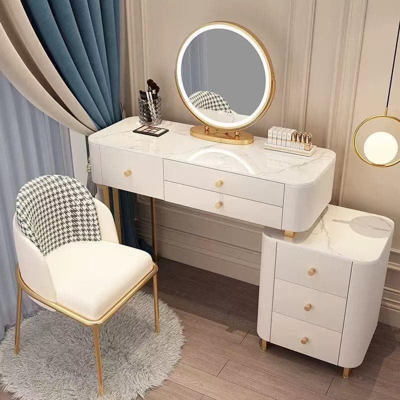 大理石天板 USBポート付きドレッサー デスクのみ 訳あり品 204-80-07