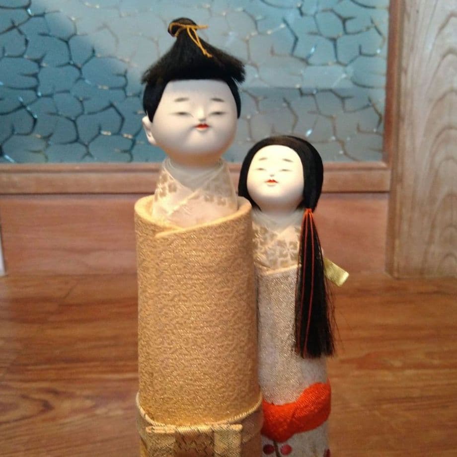 雛人形　人間国宝　原米洲　立ち雛　米洲人形　　待春　原米州