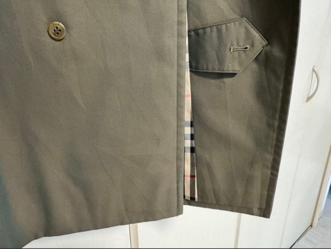 バーバリー　トレンチコート　175 モスグリーン　ビンテージ美品
