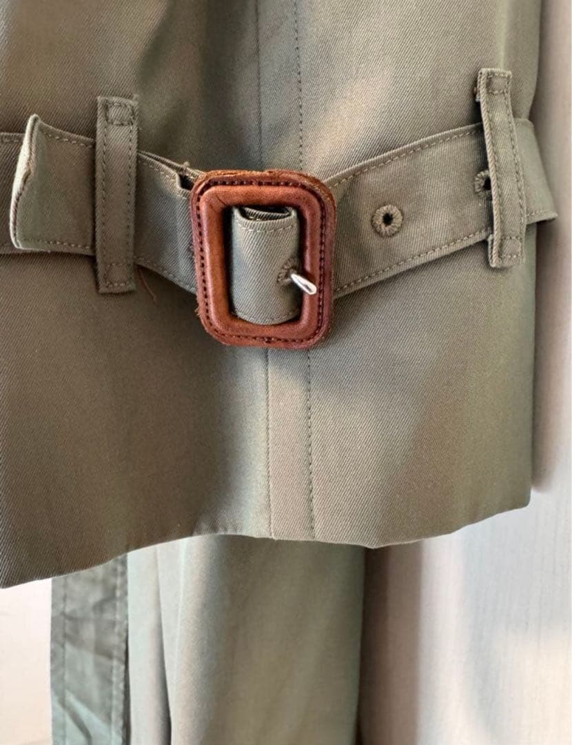 バーバリー　トレンチコート　175 モスグリーン　ビンテージ美品