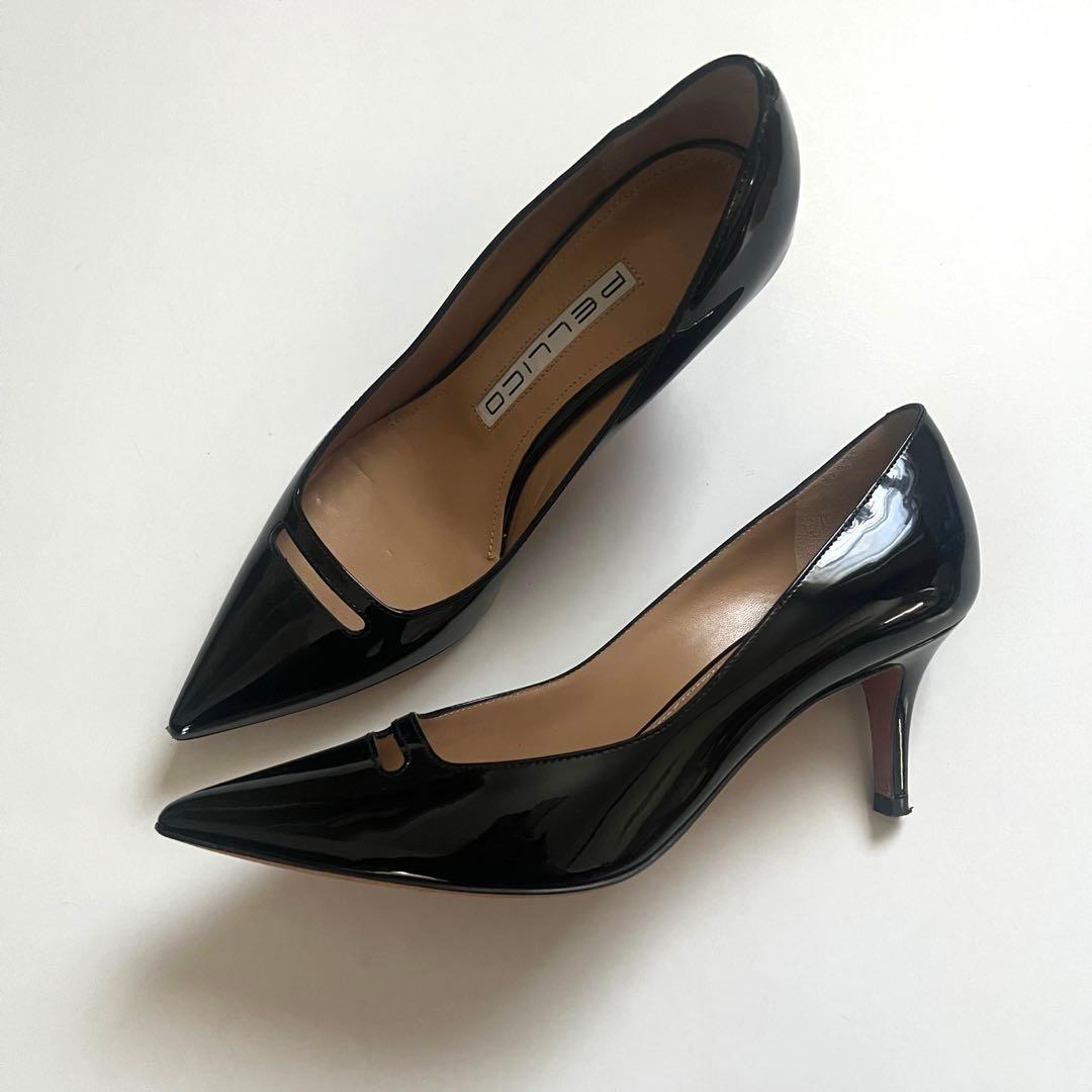 PELLICO パンプス アネッリ 黒 アンドレア