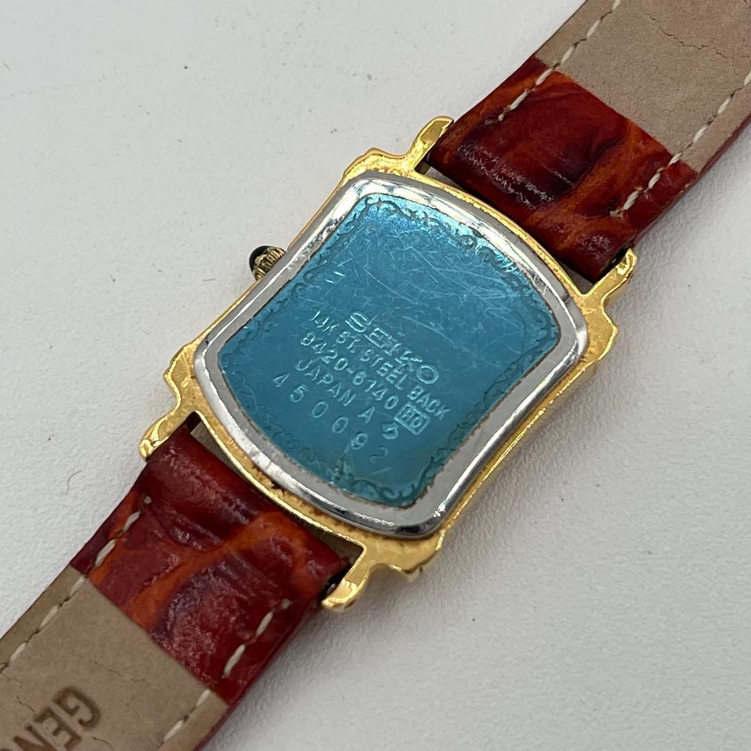【稼動】14k SEIKO EXCELINE 腕時計 ゴールド クォーツ