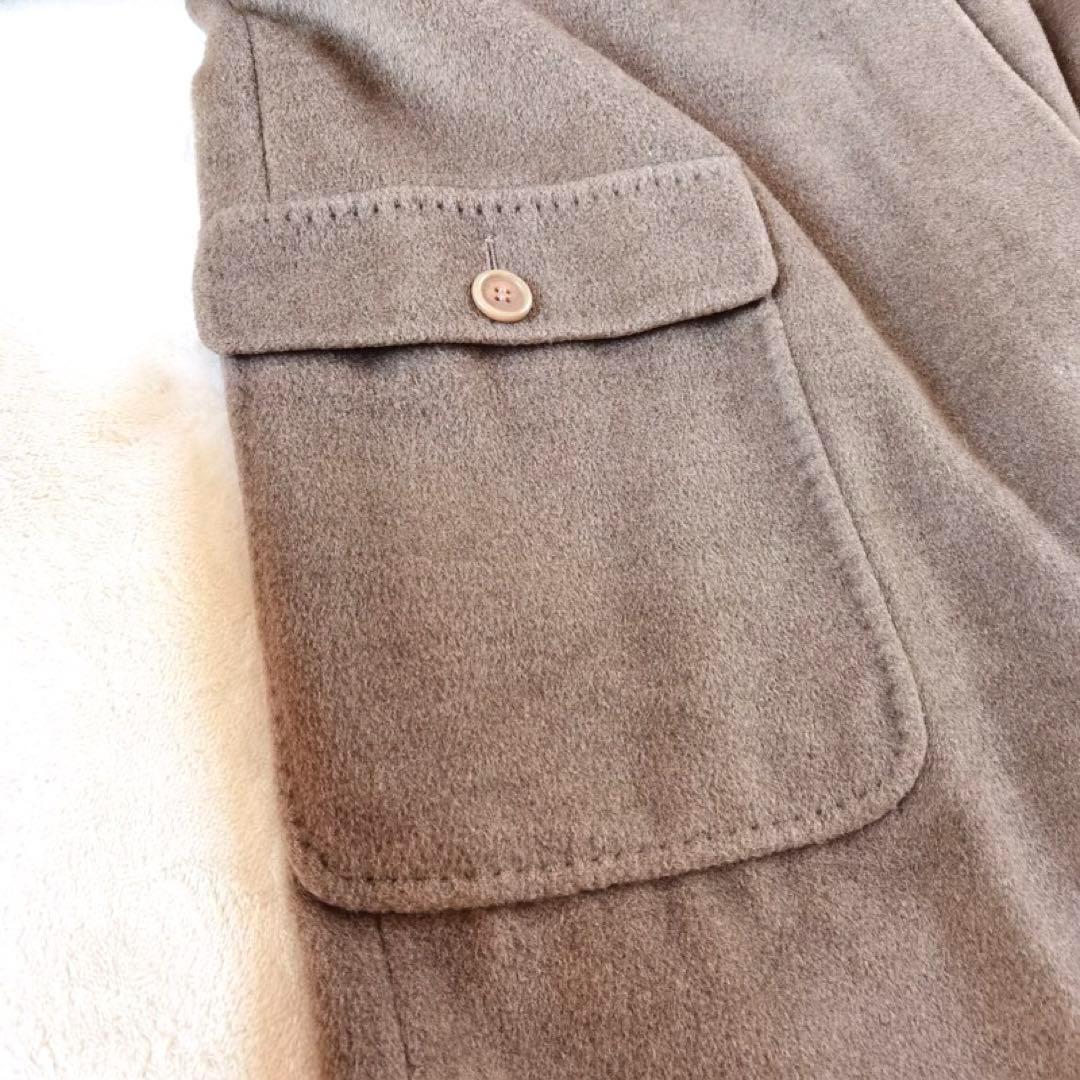 Max Mara 白タグ フォックスファー カシミヤ ロングコート 大きいサイズ