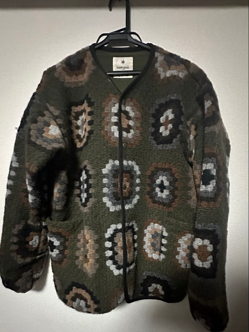 peak Wool Jacquard カーディガン Sサイズ オリーブ