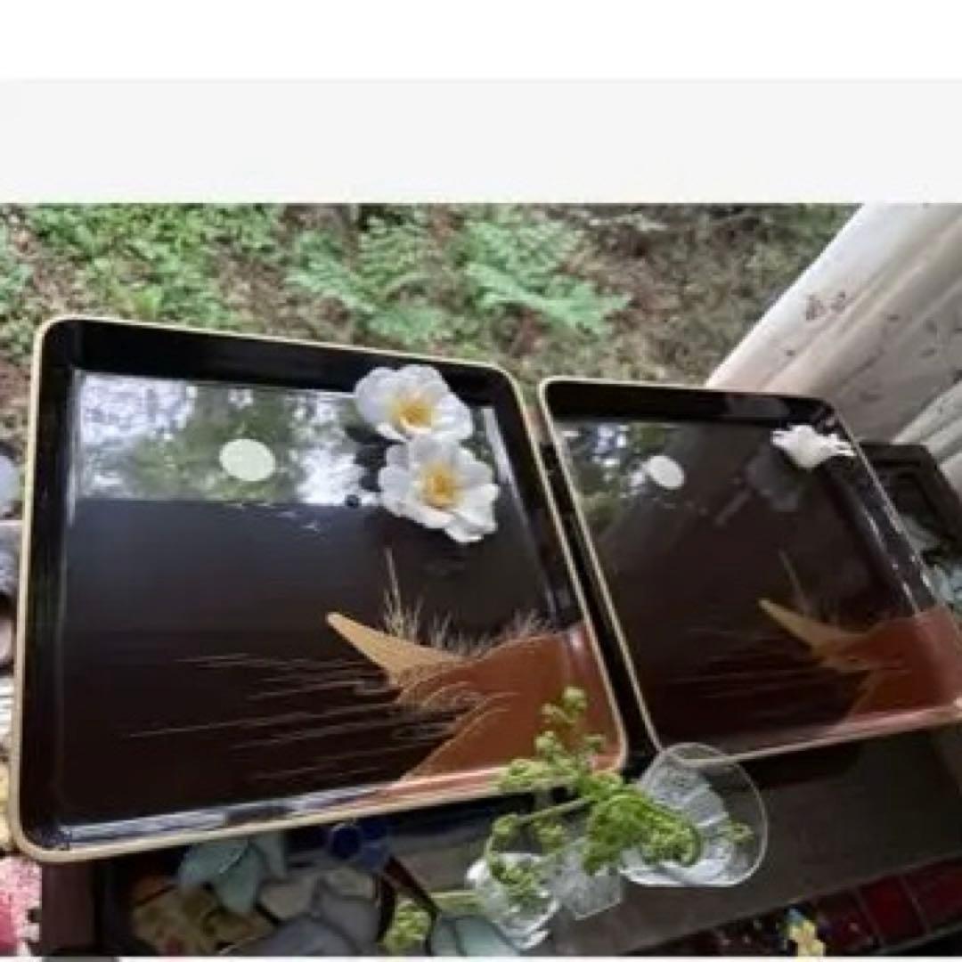 2244様感謝‼️JAPANGOZEN超絶時代蒔絵「源氏物語　須磨　明石」御膳5客