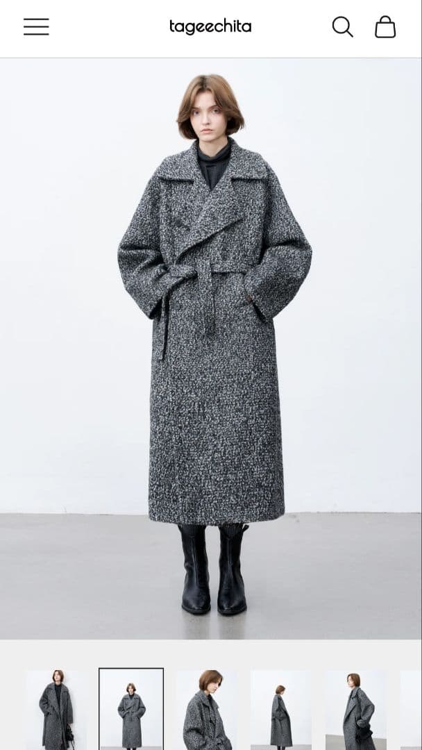 tageechita ウール　ロングコート